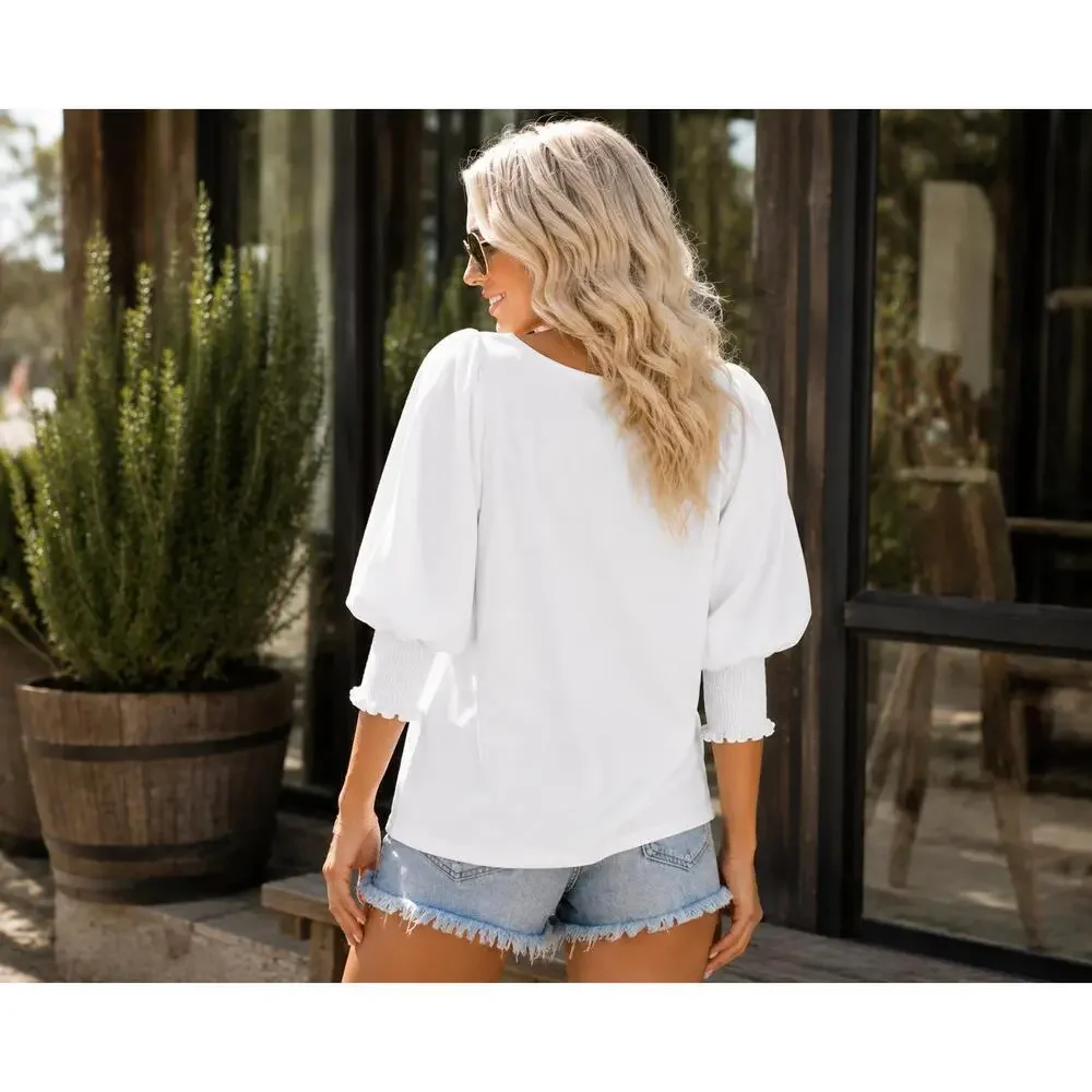 Cloud Nine Balloon Sleeve Top